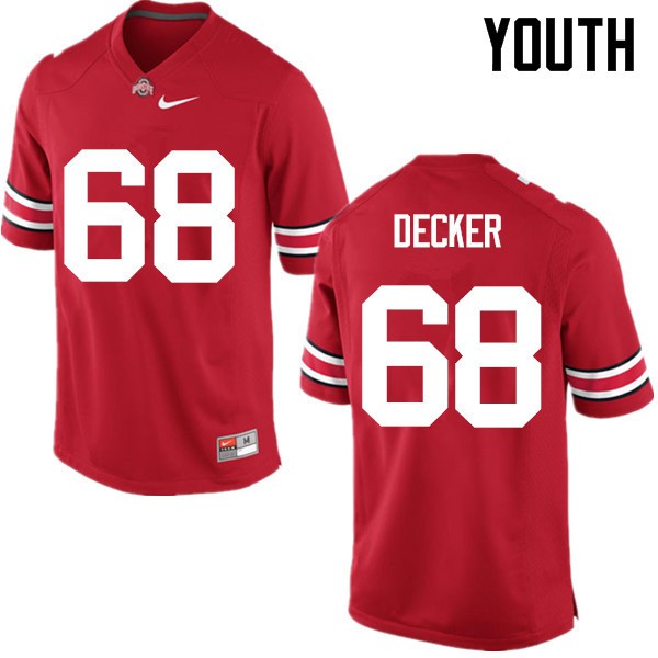 Ohio State Buckeyes #68 Taylor Decker Youth High School Jersey Red OSU3282